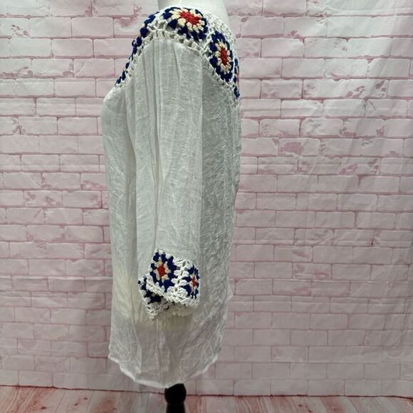 Oliver top boho crochet tunic top size XL - Picture 3 of 7